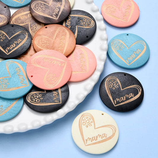 Love Round Wooden Craft Pieces