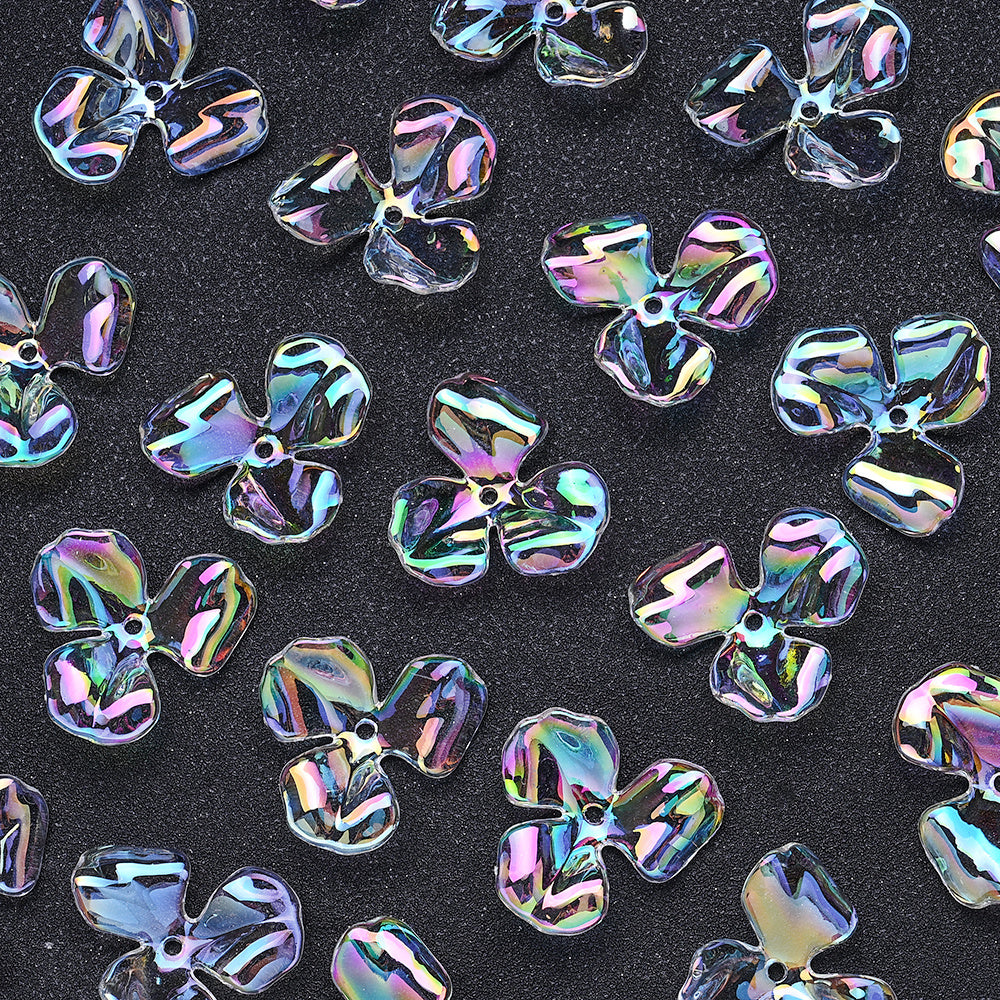 Transparent Plum Blossom Beads