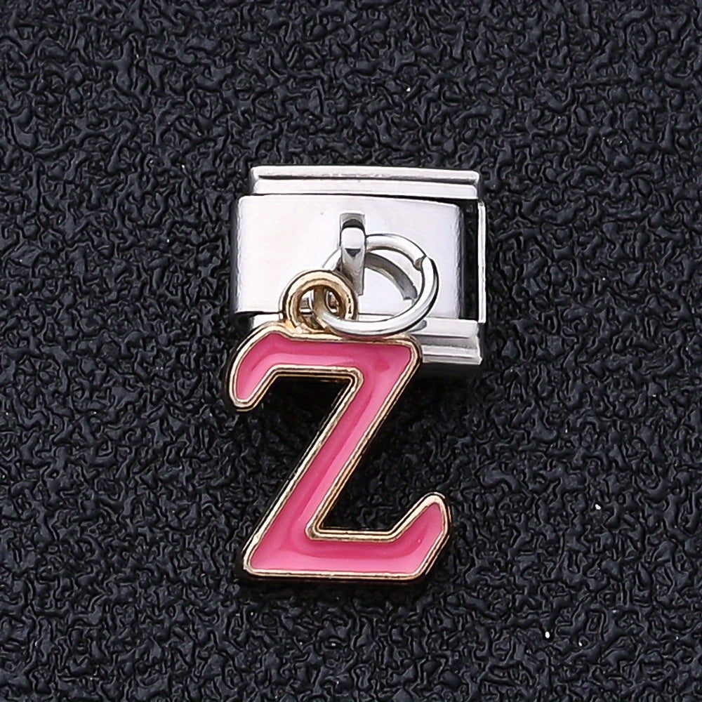 1PC A-Z English Letter Charm Link Set for 9mm Bracelets