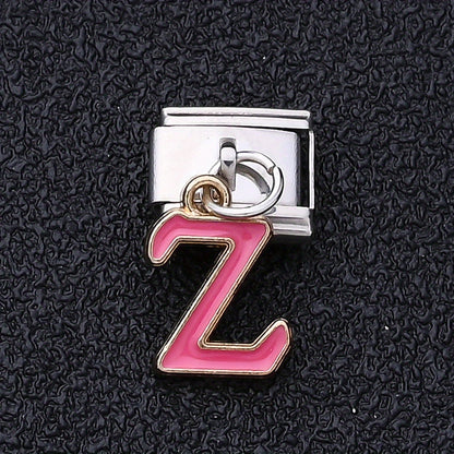 1PC A-Z English Letter Charm Link Set for 9mm Bracelets