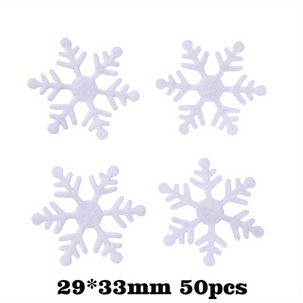 Gold & White Snowflake Polyester Decorations
