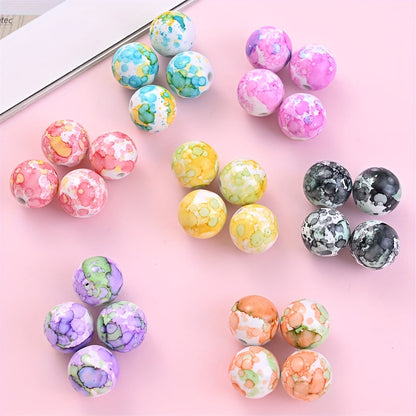 Mixed Color Round Acrylic Beads
