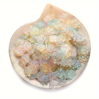 Mixed Glitter Acrylic Beads