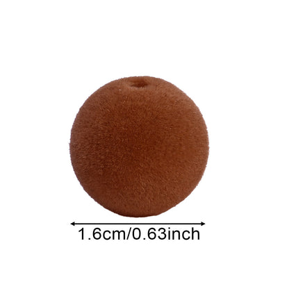 16mm Velvet Flocked Acrylic Round Beads