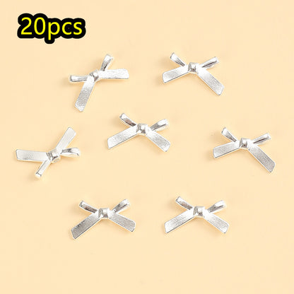 20pcs 12x20mm Tiny Bowknot Pendant Beads