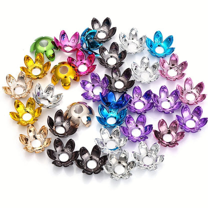 20PCS 16mm Multicolor Lotus Acrylic Bead Set