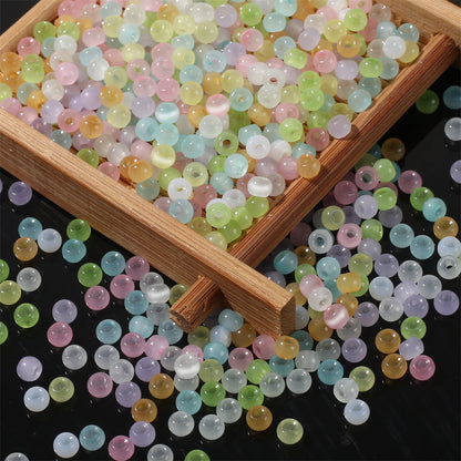 2000PCS 4mm Cat's Eye Round Glass Seed Beads