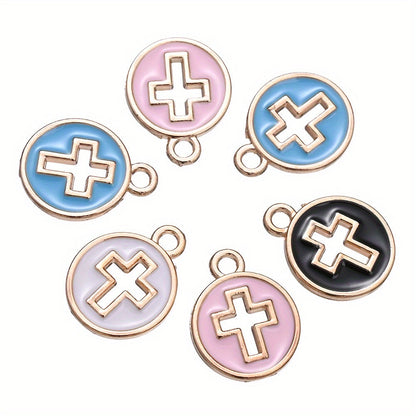 Enamel Cross Pendant Charms