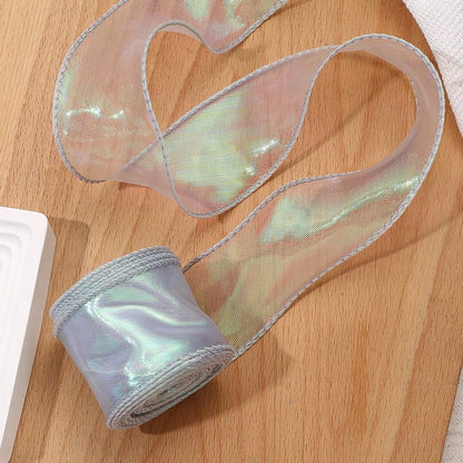 10-Yard 4 cm Iridescent Fishtail Organza Ribbon