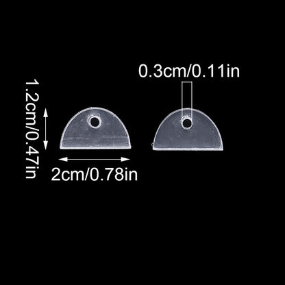 Transparent Acrylic Semicircle Spacer Beads
