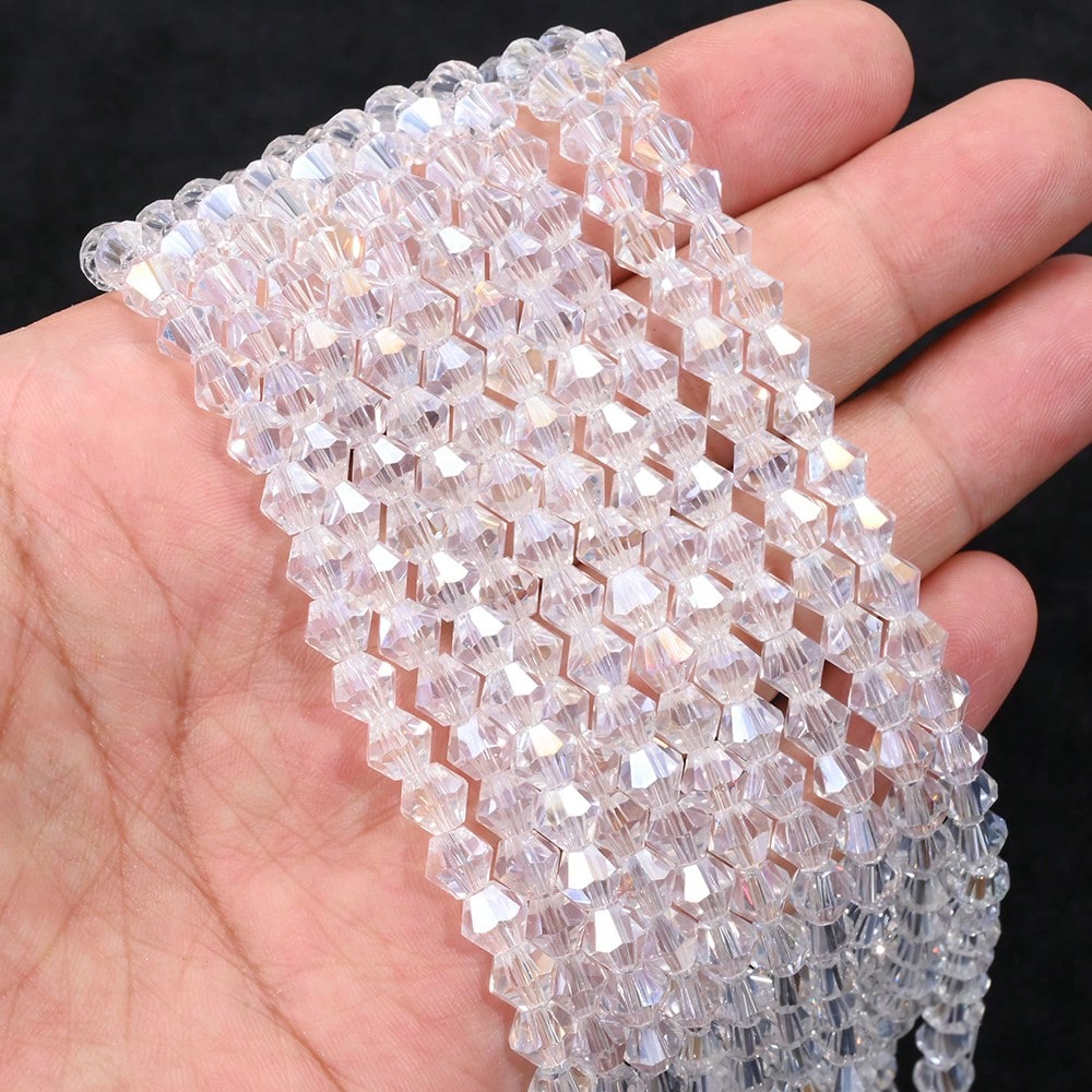 200/400pcs 6mm AB Crystal Glass Faceted Beads