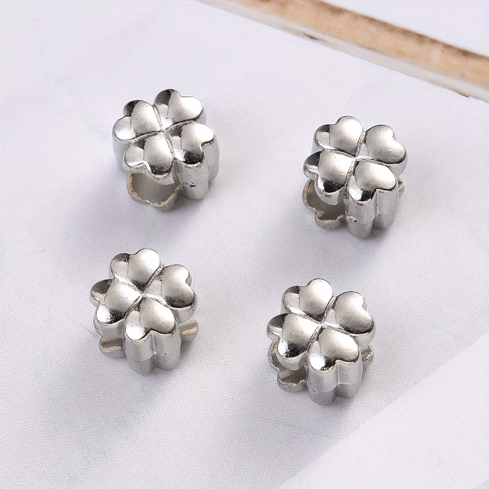 50-Piece 10 mm Heart & Flower CCB Beads