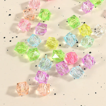 Clear Square Acrylic Beads
