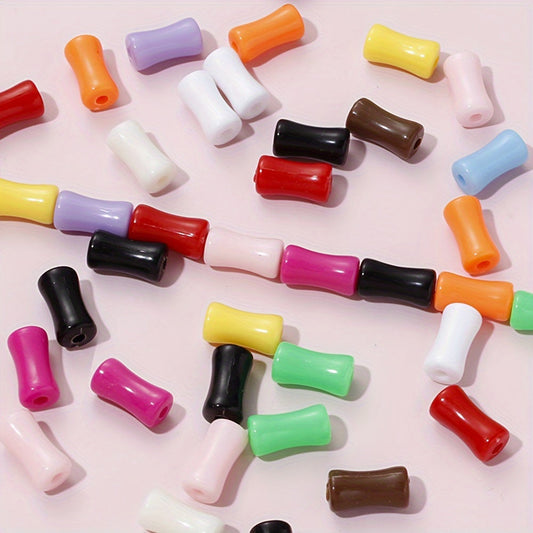 Solid Color Bamboo Acrylic Beads
