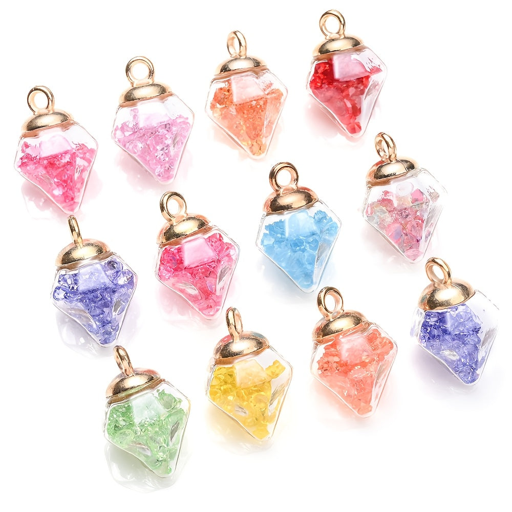 10PCS 16×22mm Minimalist Teardrop Glass Pendant Set