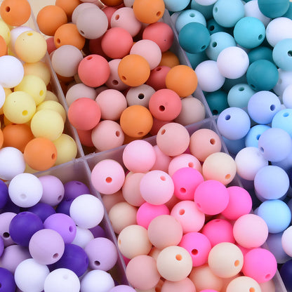 12 mm Rainbow Silicone Beads