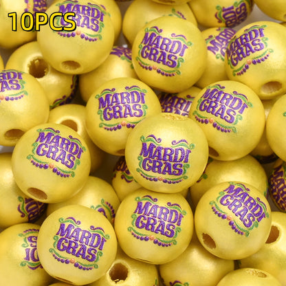 10pcs/set 16mm Carnival Wooden Beads