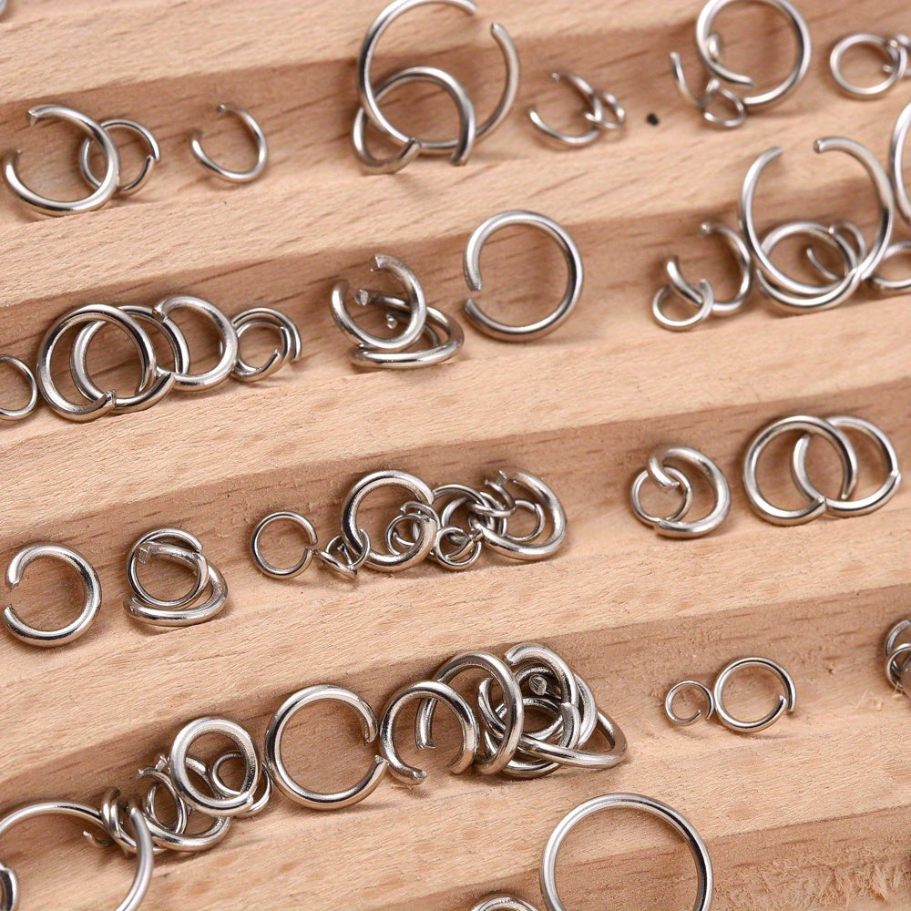 200pcs Stainless Steel Open Jump Rings