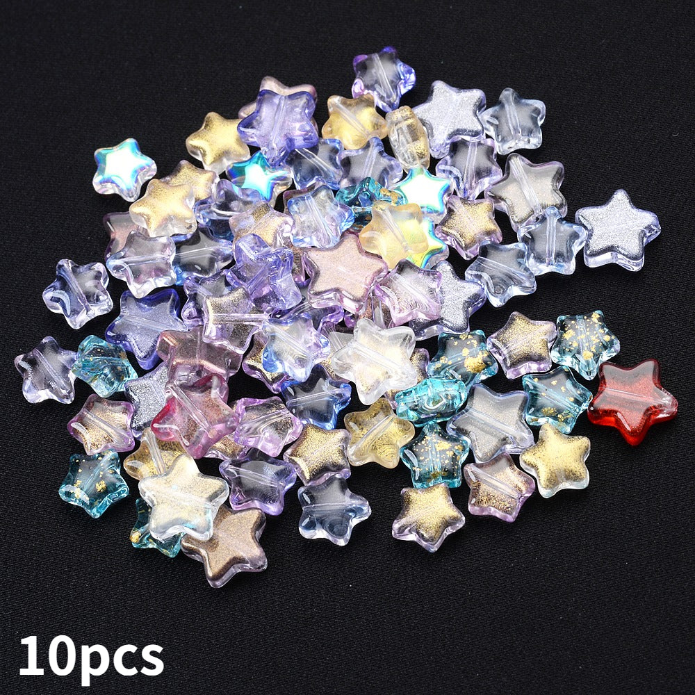 Multicolor Star Spacer Beads