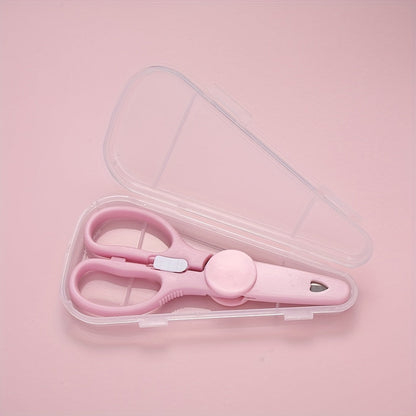 1PC Wave Heart Safety Scissors with Protective Cover