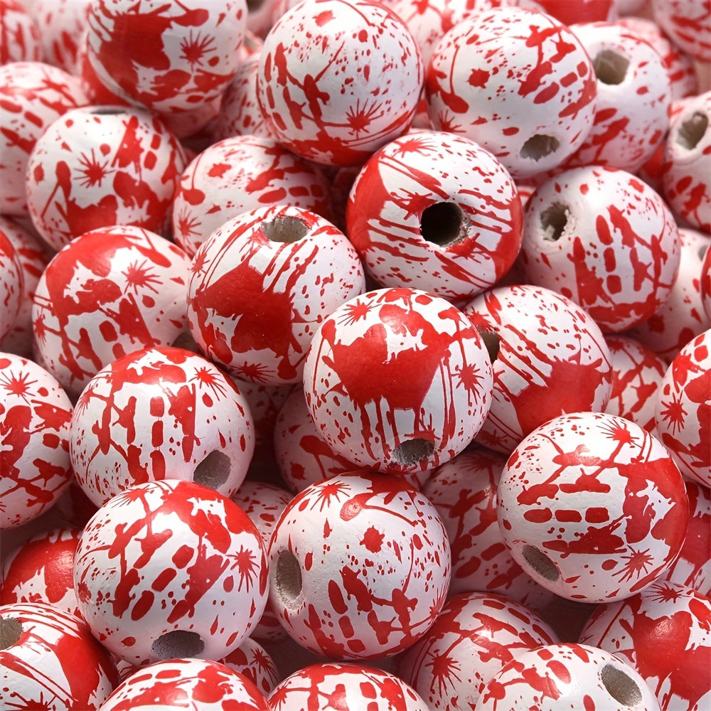 Halloween Printed Wooden Spacer Beads