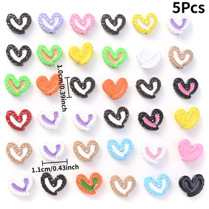 Heart Butterfly Bow Alloy Beads