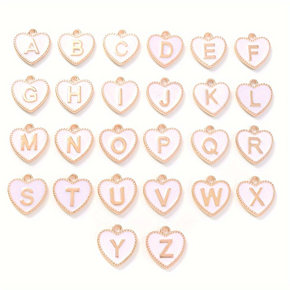 Alloy Enamel Letter Pendants