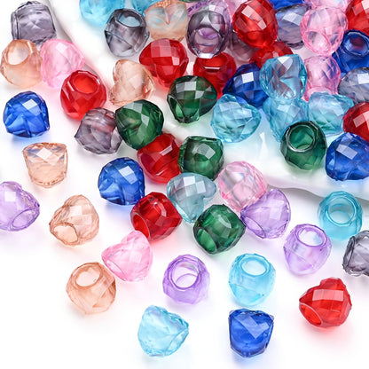 30-Piece 10x11 mm Love Acrylic Large-Hole Beads