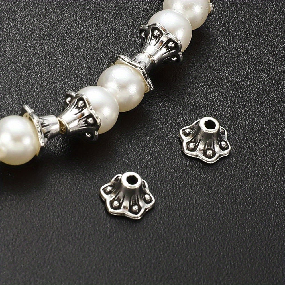 50pcs Alloy Morning Glory Spacer Beads