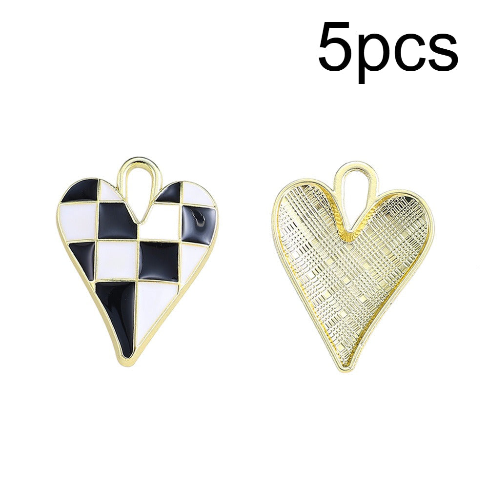 Alloy Enamel Big Heart Charms
