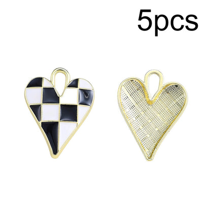 Alloy Enamel Big Heart Charms