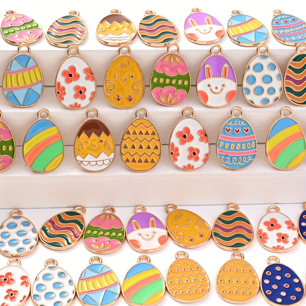 Easter Egg Alloy Pendants