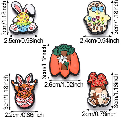 Multicolor Rabbit Silicone Beads