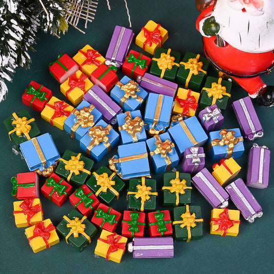 Colorful Resin Christmas Gift Box Miniatures