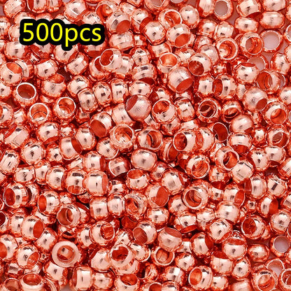 500pcs/lot 1.5/2/2.5/3mm Golden Copper Crimp Beads
