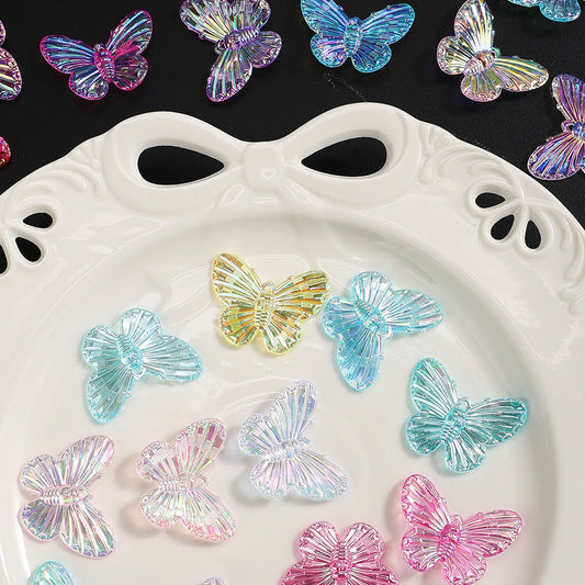 AB Butterfly Charm Beads
