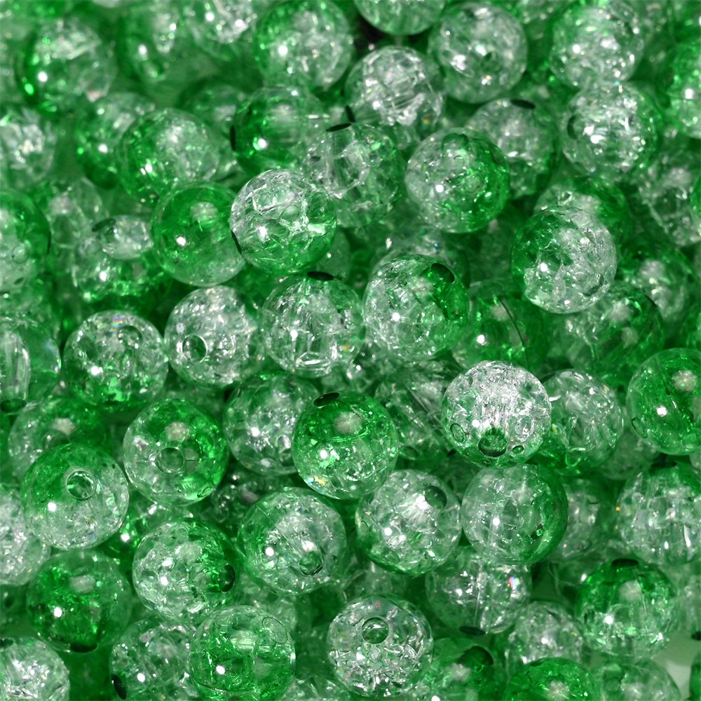 100PCS 8mm Round Cracked Acrylic Bead Set