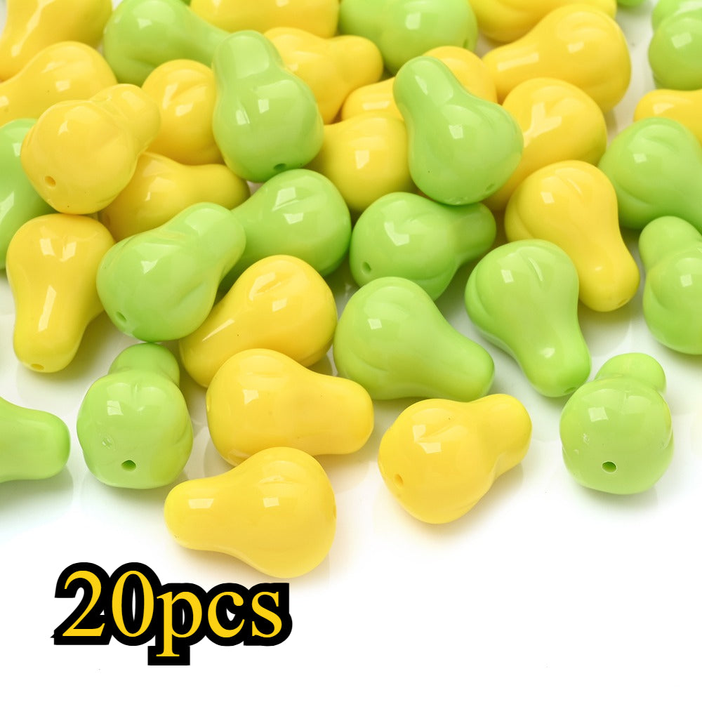 20pcs 12x16mm Pear-Shaped Acrylic Beads