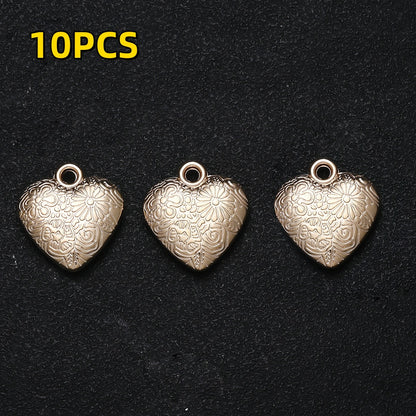 Textured Heart Pendant Beads