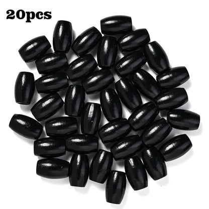 Vintage Large Hole Wooden Tube Beads