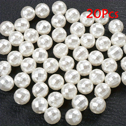 White Acrylic Ball Beads