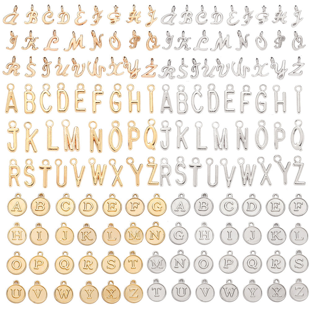78/156PCS A-Z Alloy Letter Pendant Set