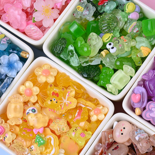 Icy Animal & Flower Resin Beads