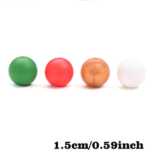 Christmas Silicone Round Beads