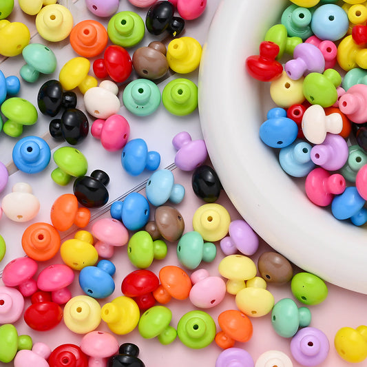 Acrylic Mushroom Beads