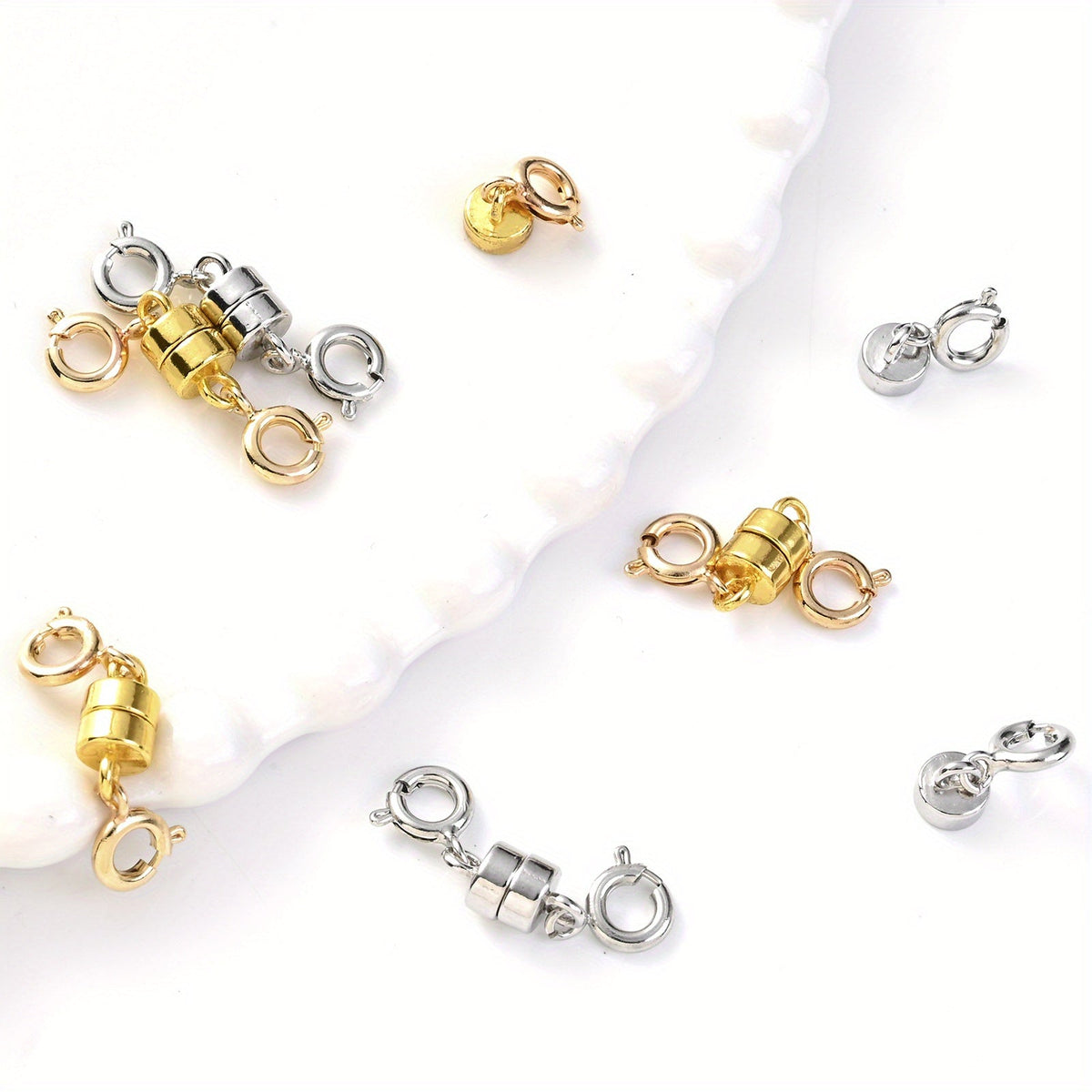 16-Piece Gold & Silver Magnetic Jewelry Clasps