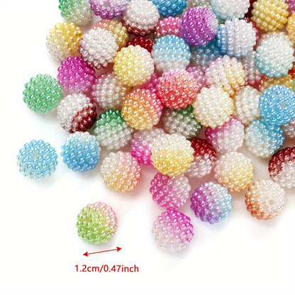 200pcs 12mm Two-Color Bayberry Ball Acrylic Beads