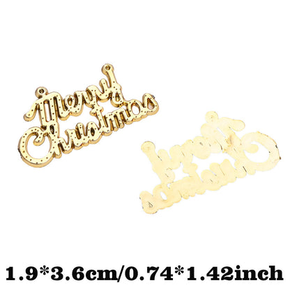 Merry Christmas Acrylic Pendant Charms