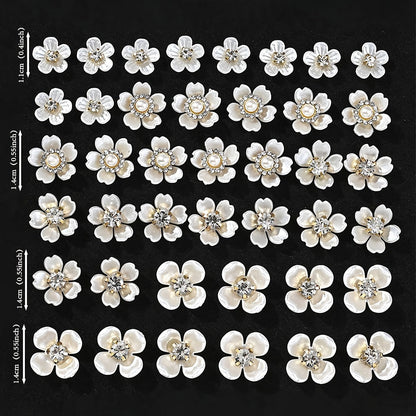 Petal Rhinestone Flower Flatback Beads