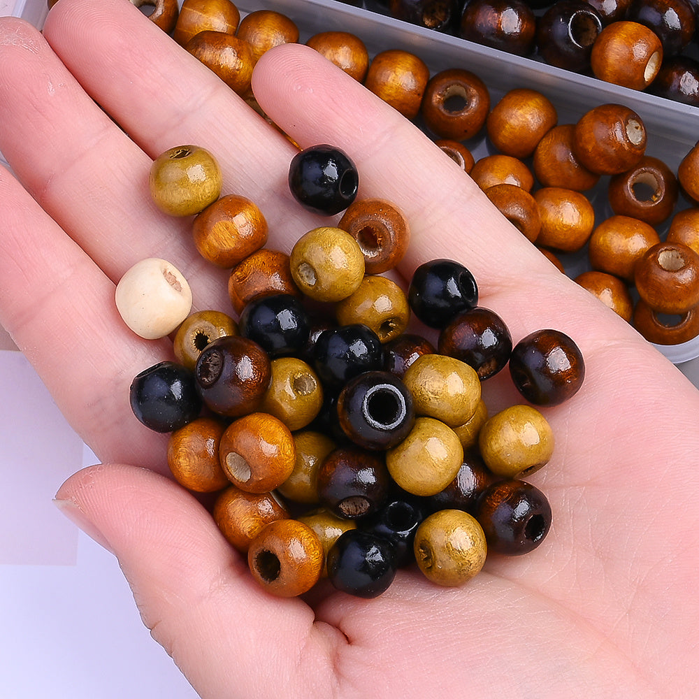 Vintage Wooden Round Beads Kit
